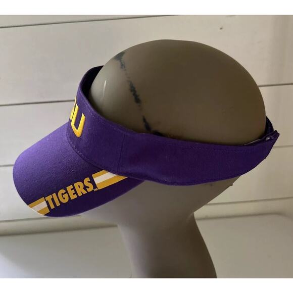 LSU Tigers Visor Hat Mens Adjustable Strap Purple NCAA NWOT - Picture 4 of 7